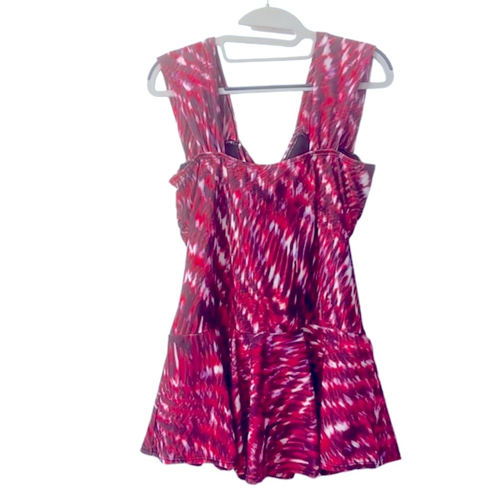 Swimsuits For All Vibrant Pink Patterned One Piece